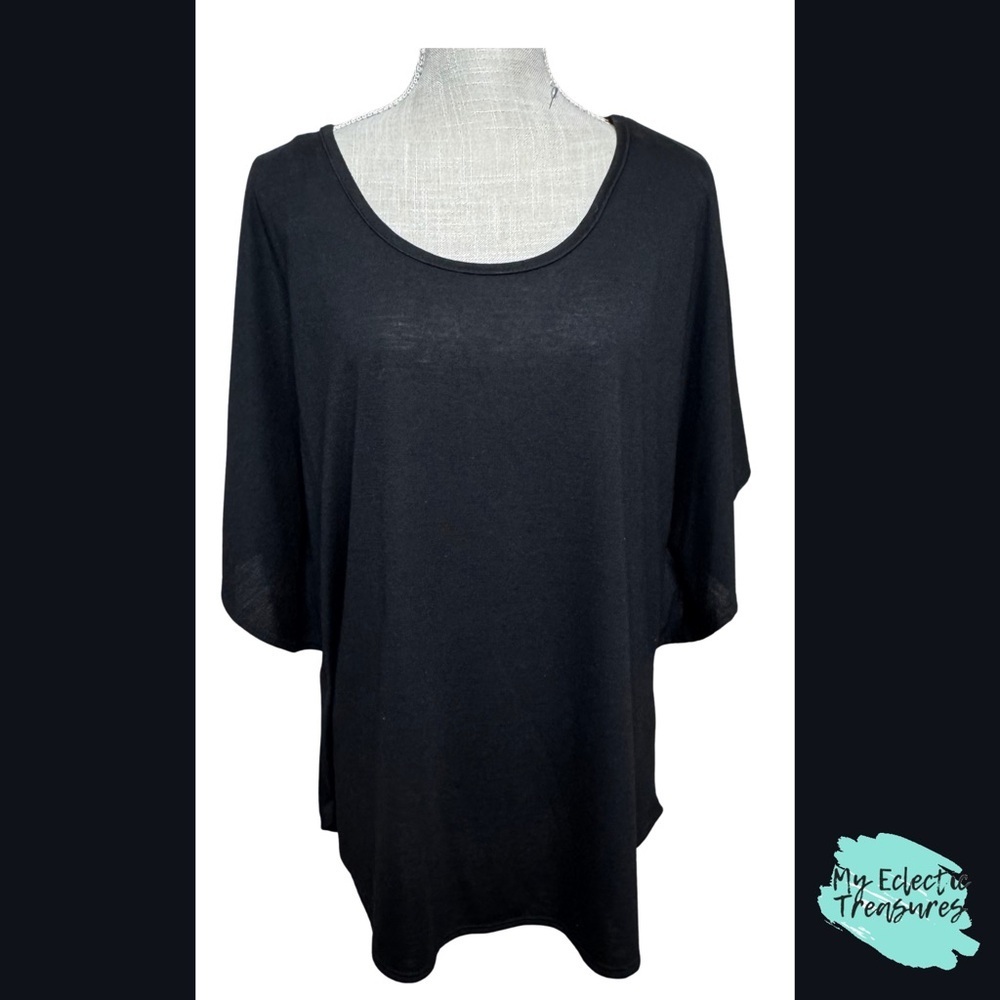 🖤 Black Relaxed Fit Blouse | American City Wear | Size 3X